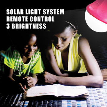 Lámpara de lectura solar camping kit de luz, solar iluminación interior del hogar con energía solar